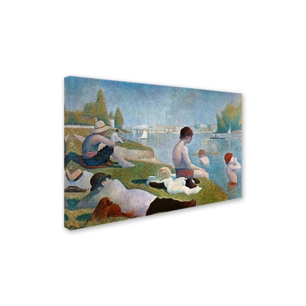 Georges Seurat 'Bathing At Asnieres' Canvas Art,22x32